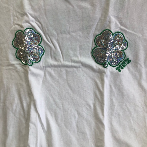 Victoria secret pink kiss me I’m Irish bling top - Picture 4 of 4
